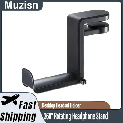 360 °   회전 헤드폰 스탠드 데스크탑 헤드셋 홀더 PC 게임용 헤드셋 이어폰 컨트롤러 용 데스크 행거 후크